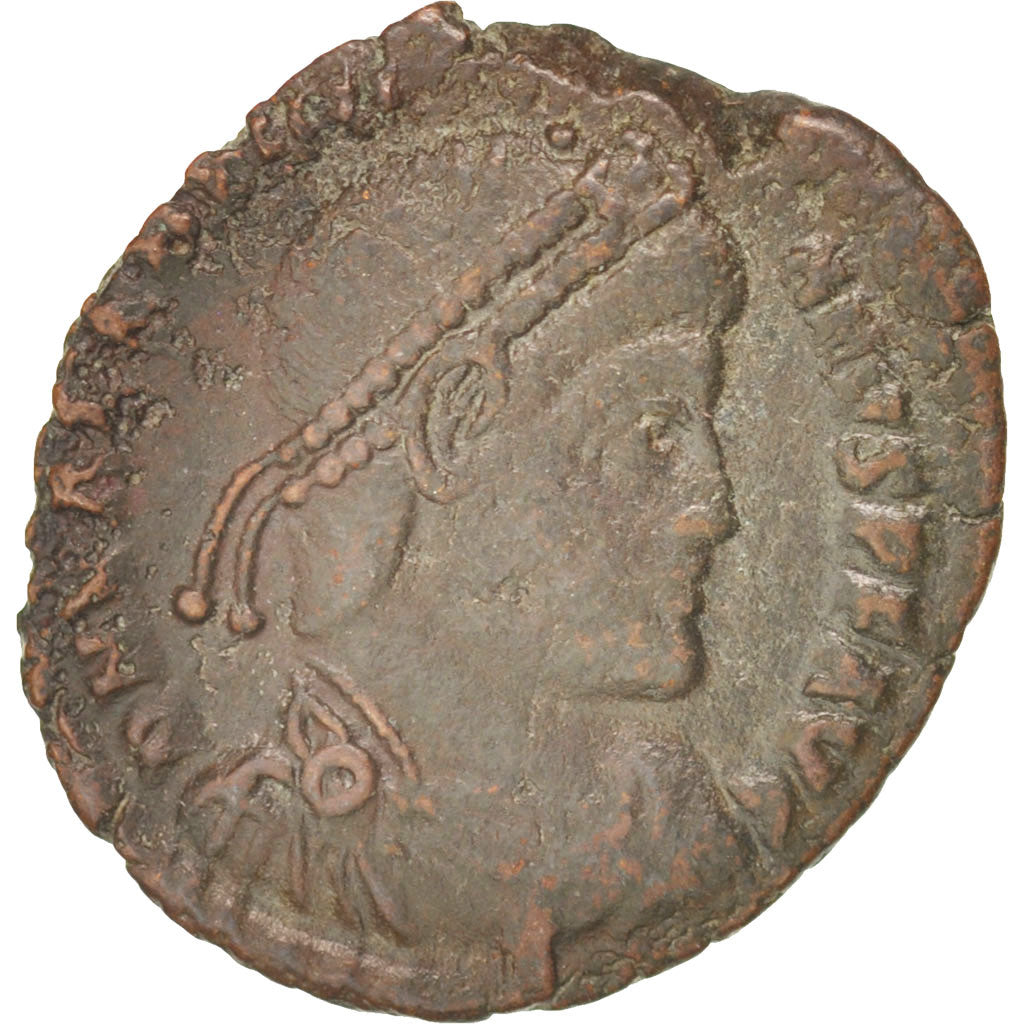 Moneda, Valentinian I, Nummus, Siscia, MBC+, Cobre, RIC:5g