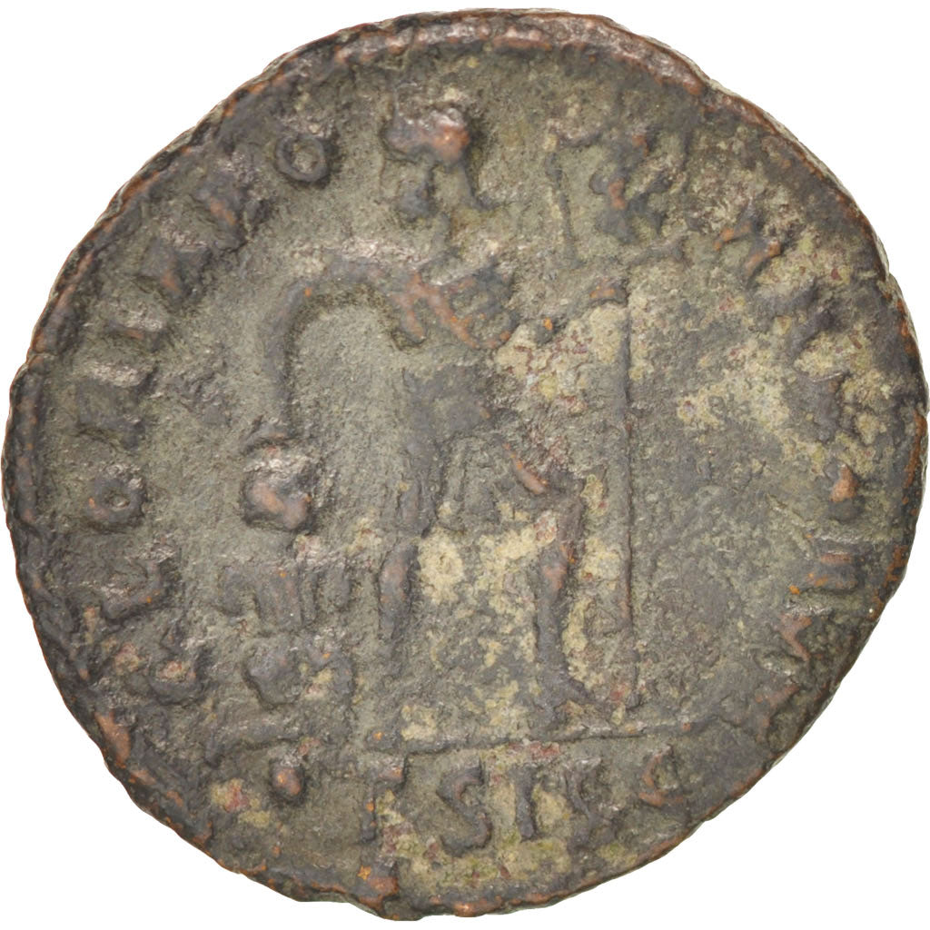 Moneta, Valentinian I, Nummus, Siscia, BB+, Rame, RIC:5g