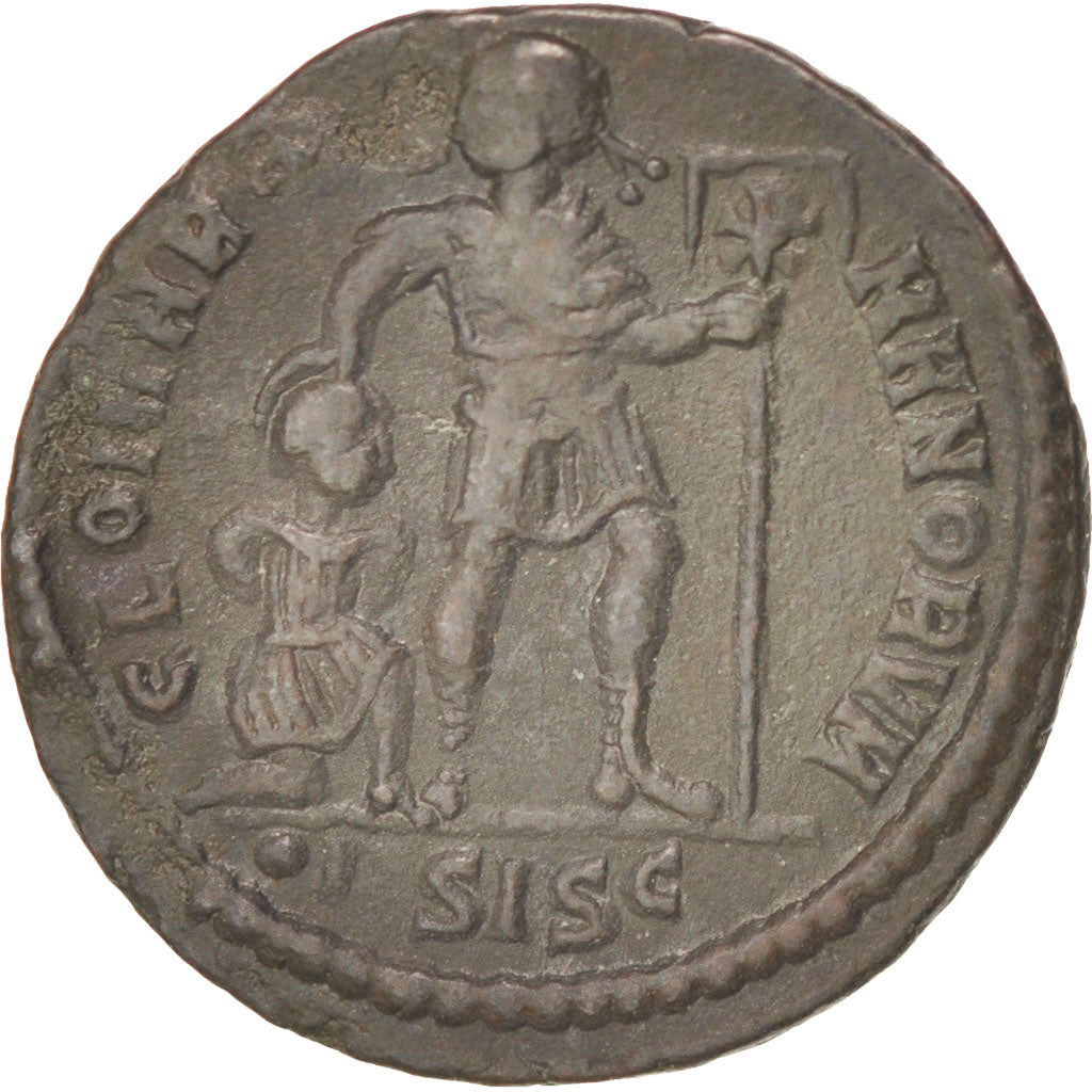 Coin, Valentinian I, Nummus, Siscia, AU(50-53), Copper, RIC:5b