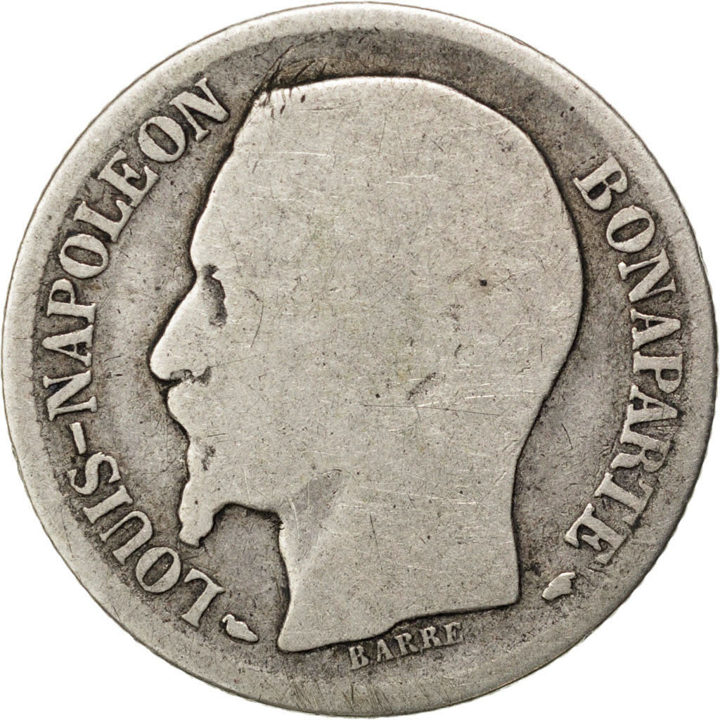 Moneda, Francia, Napoleon III, Napoléon III, Franc, 1852, Paris, BC, Plata