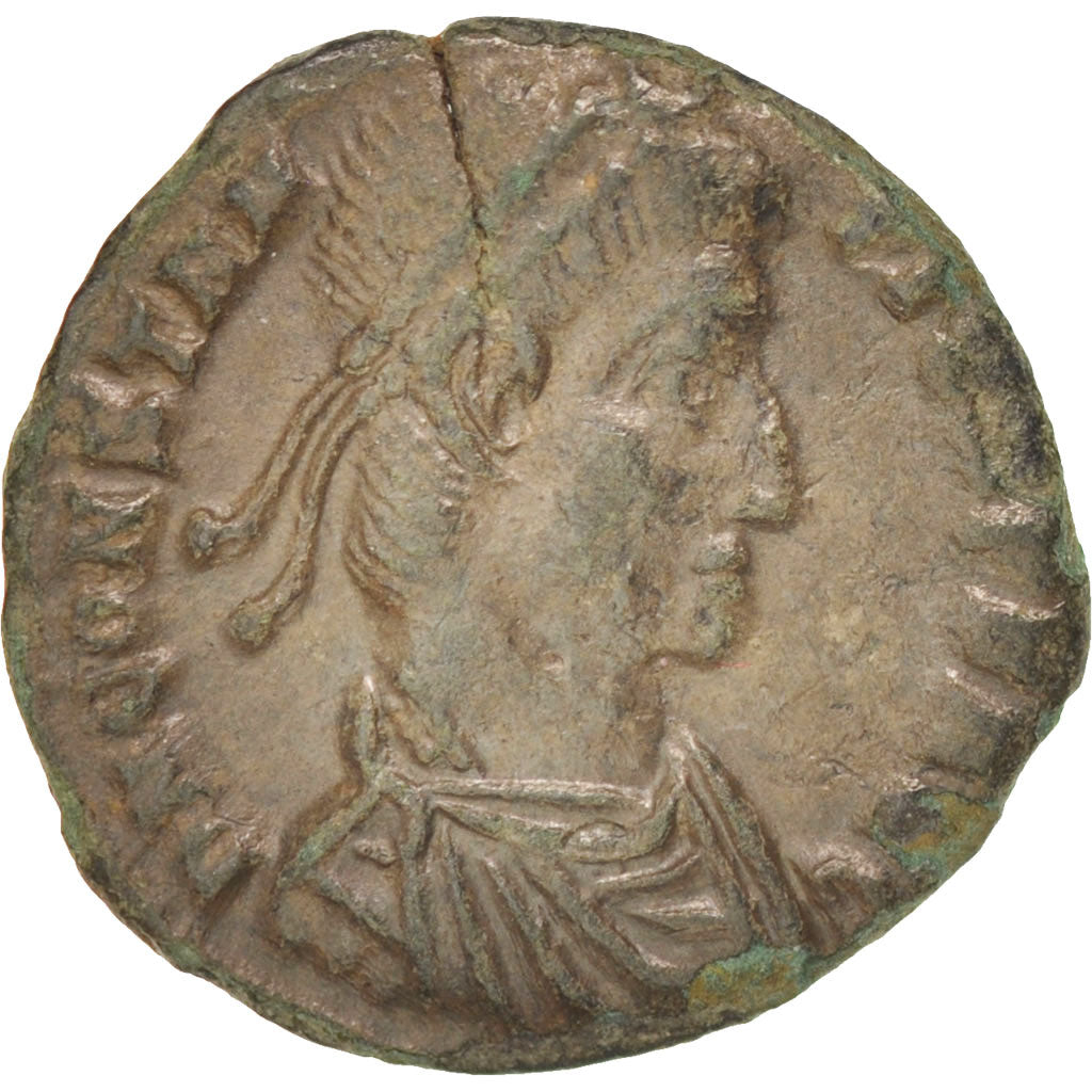 Monnaie, Constantius II, Half Maiorina, Siscia, TTB+, Cuivre, RIC:243