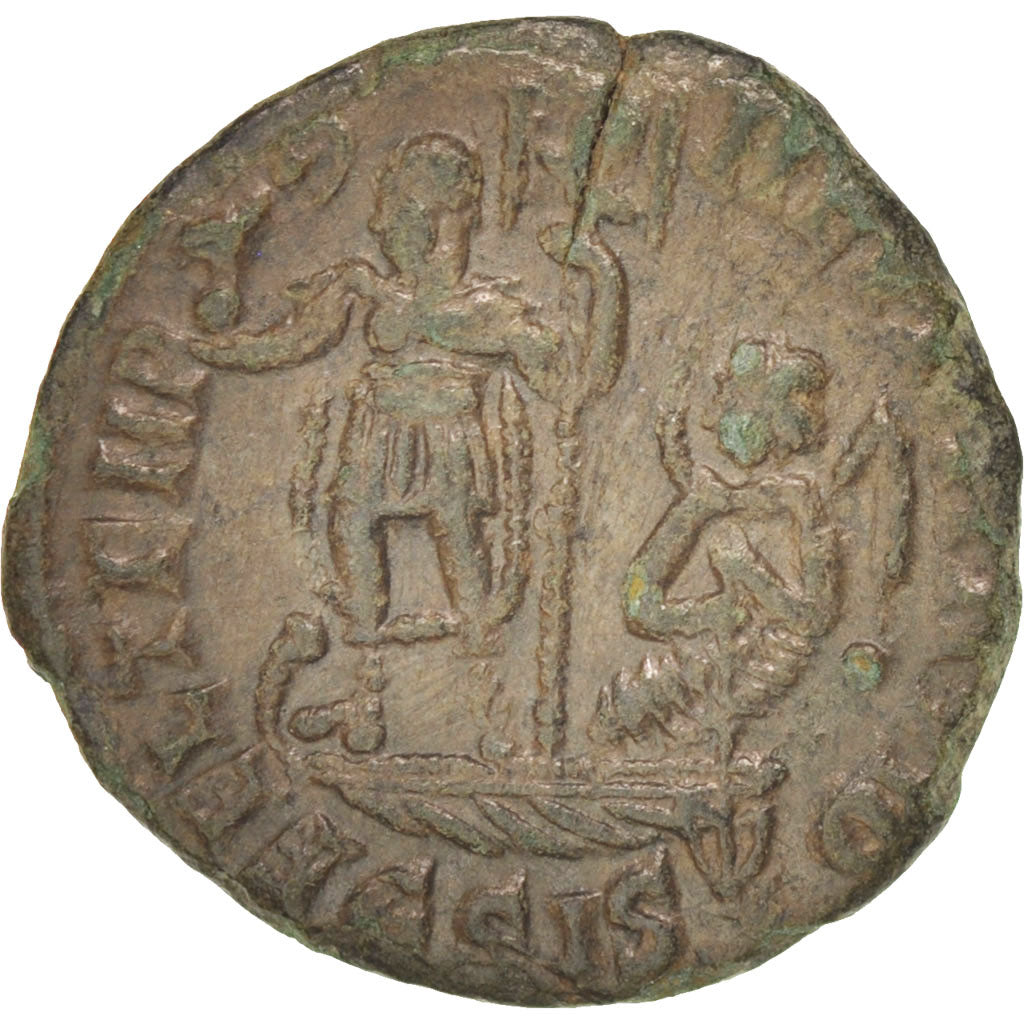 Monnaie, Constantius II, Half Maiorina, Siscia, TTB+, Cuivre, RIC:243
