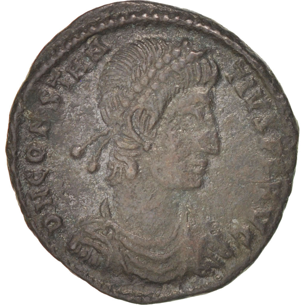 Coin, Constantius II, Half Maiorina, Siscia, AU(50-53), Copper, RIC:243