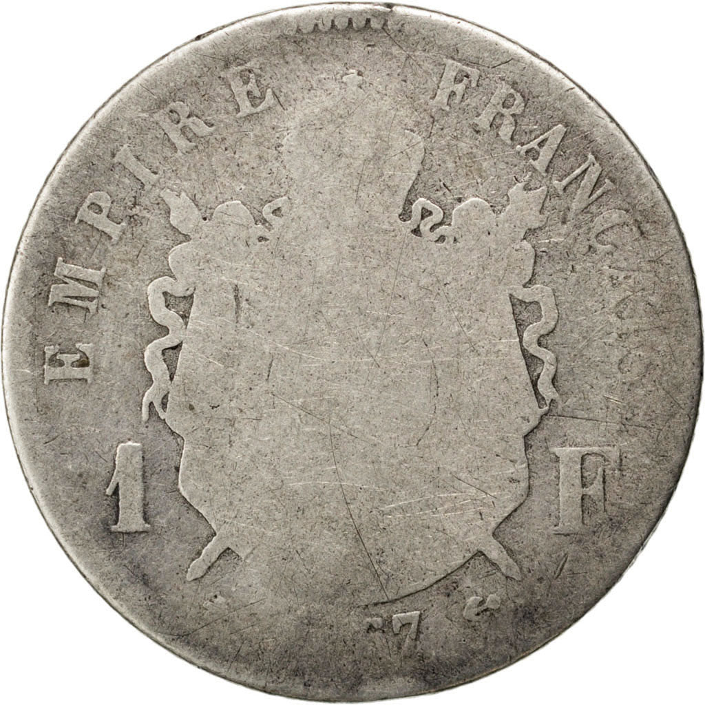 Francia, Napoleon III, Napoléon III, Franc, 1867, Paris, B, Argento, KM:806....