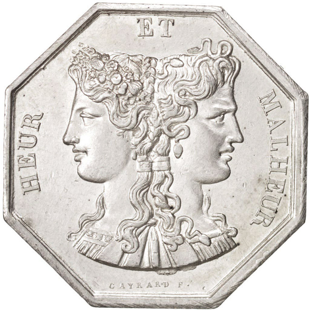 France, Club, Heur et Malheur, Hermes, Gayrard & De Puymaurin, 30mm, Token