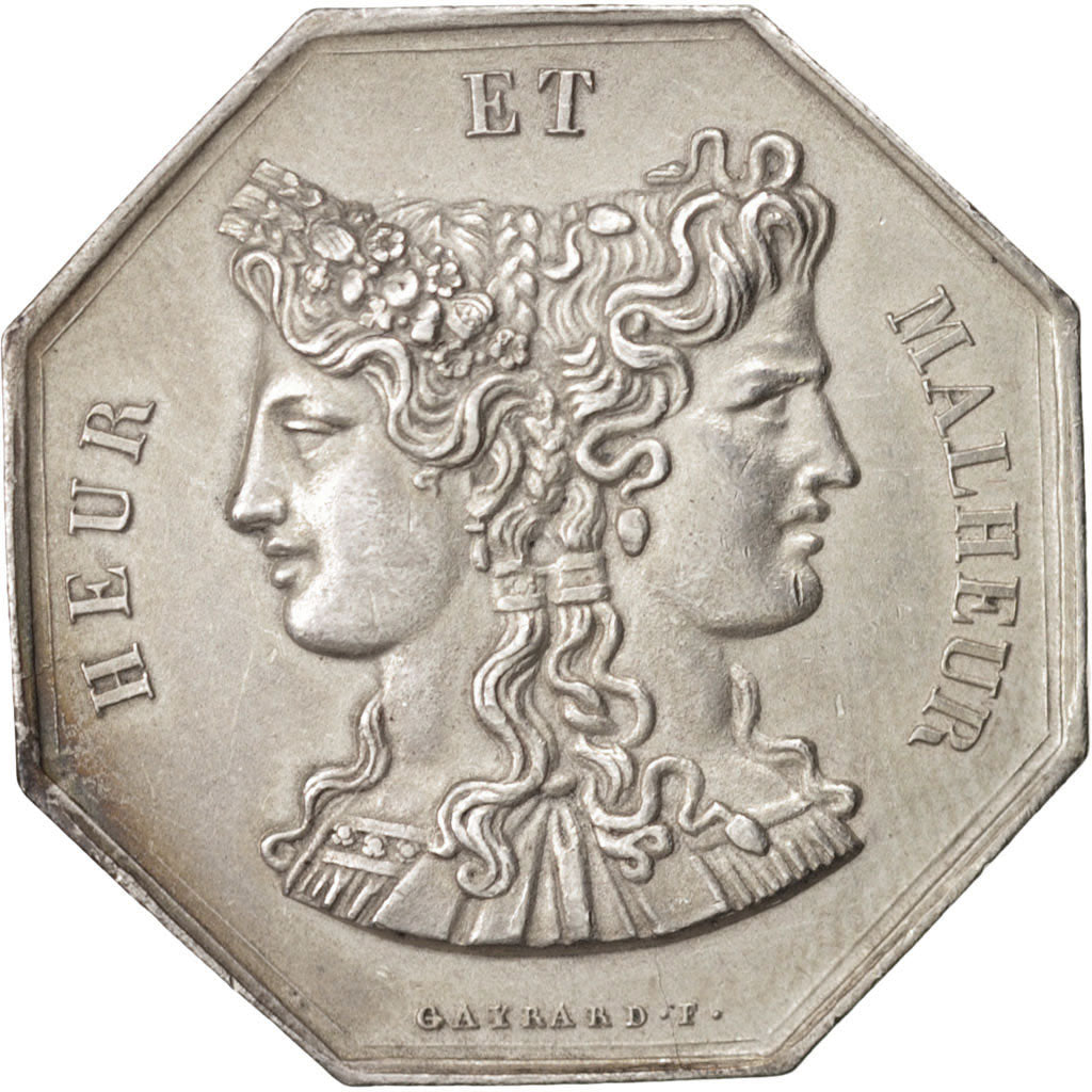 France, Club, Heur et Malheur, Front chariot, Gayrard & De Puymauri, 30mm, Token