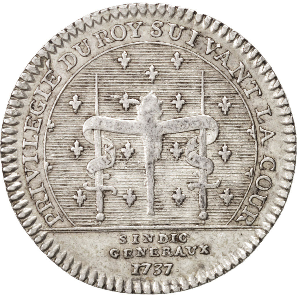 France, Jeton, Royal, 1737, TTB+, Argent, Feuardent:2888 var.