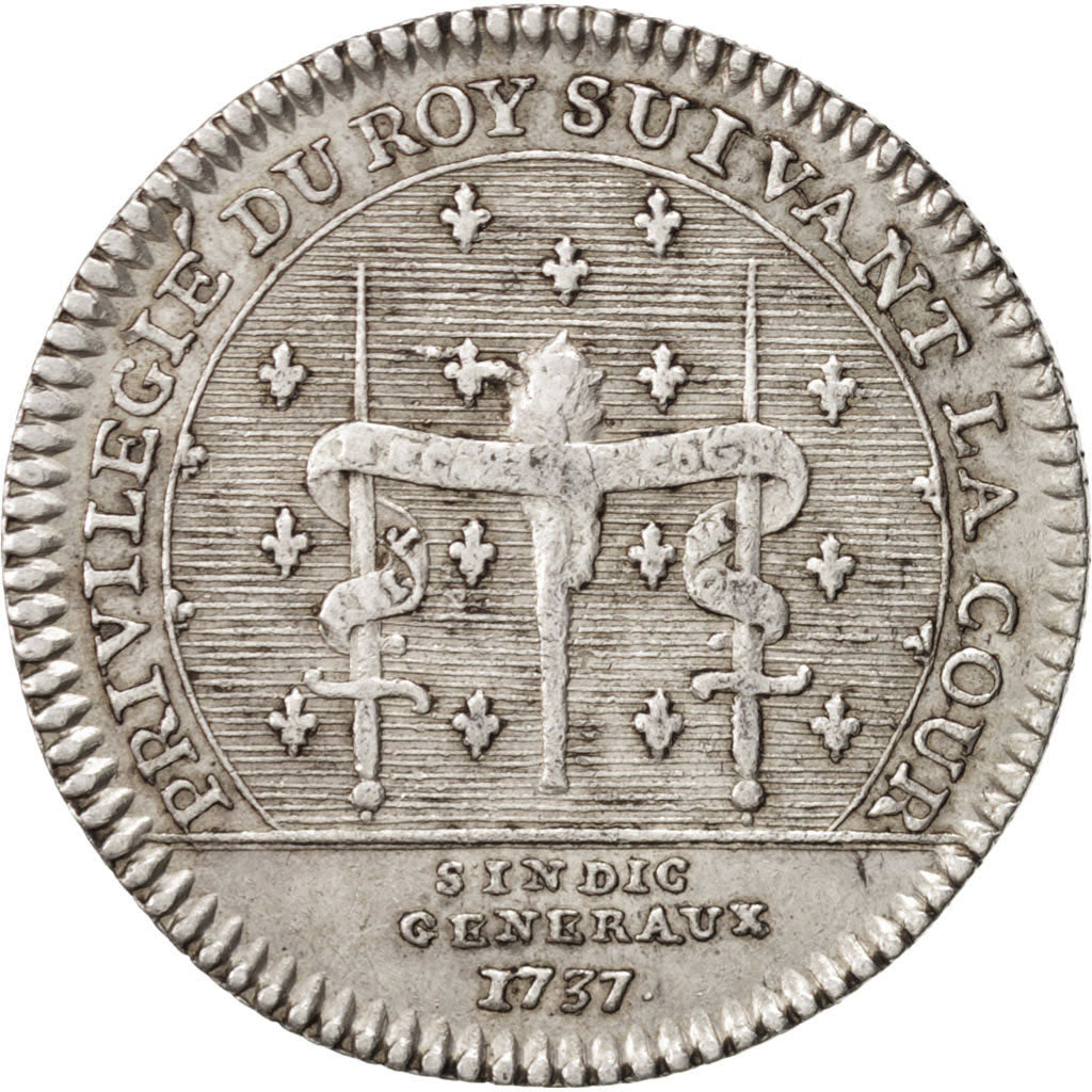 Francia, Token, Royal, 1737, SPL-, Argento, Feuardent:2888 var.