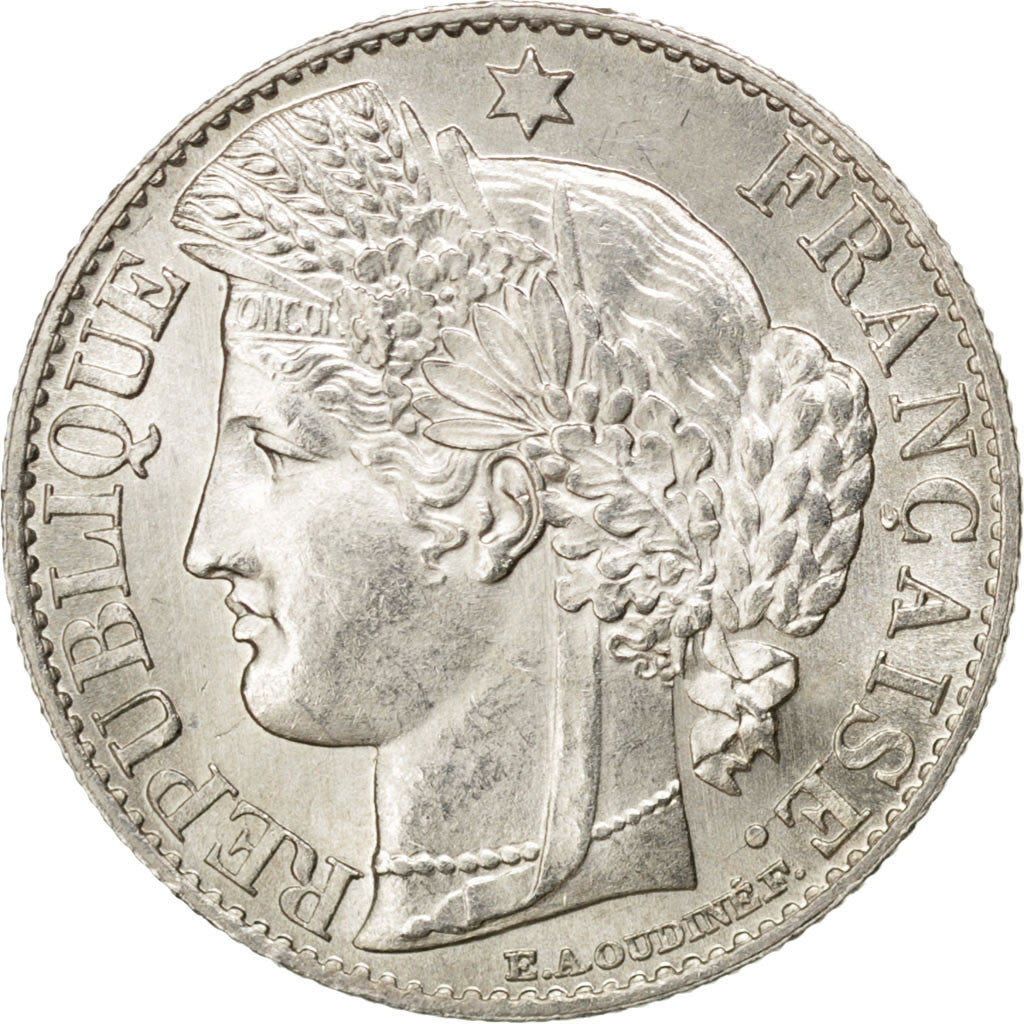 Coin, France, Cérès, 50 Centimes, 1881, Paris, MS(63), Silver, KM:834.1