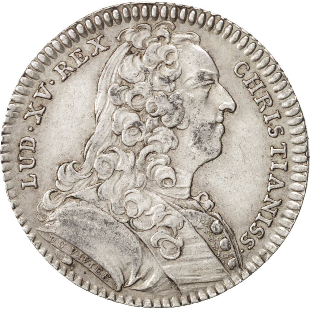 France, Token, Royal, Louis XV, 1737, AU(50-53), Silver, Feuardent:2888