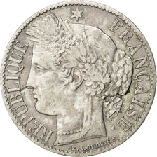 Coin, France, Cérès, Franc, 1871, Paris, VF(30-35), Silver, KM:822.1