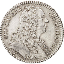 France, Token, Royal, Louis XV, 1737, AU(55-58), Silver, Feuardent:2888