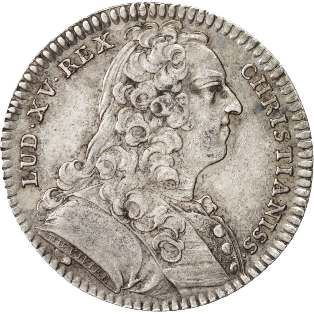 France, Token, Royal, Louis XV, 1737, AU(50-53), Silver, Feuardent:2888