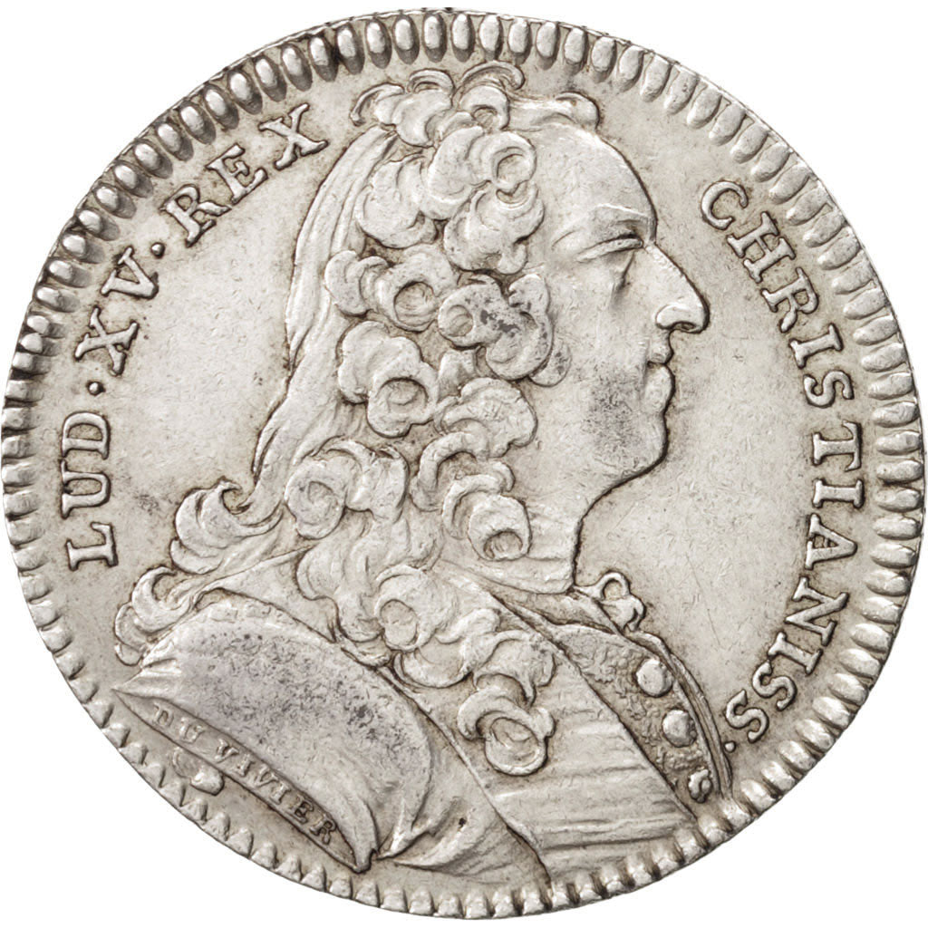 France, Token, Royal, Louis XV, 1737, AU(55-58), Silver, Feuardent:2888