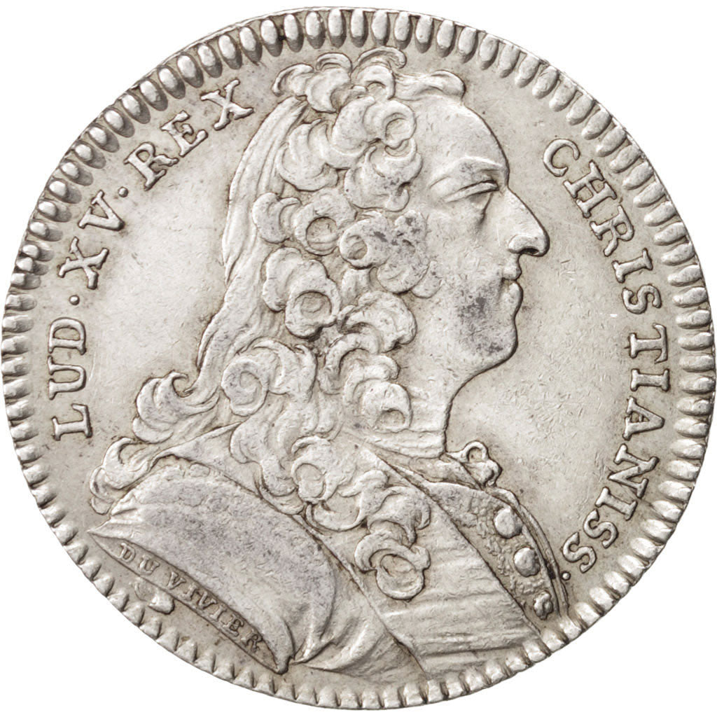 France, Token, Royal, Louis XV, 1737, AU(50-53), Silver, Feuardent:2888