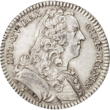 France, Token, Royal, Louis XV, 1737, AU(55-58), Silver, Feuardent:2888