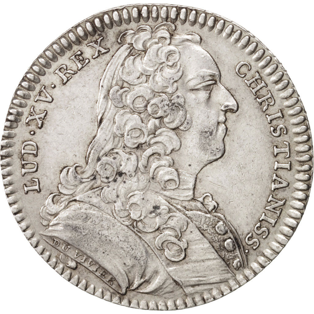 France, Token, Royal, Louis XV, 1737, AU(55-58), Silver, Feuardent:2888