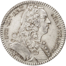 Francja, Token, Królewskie, Ludwik XV, 1737, AU(55-58), Srebro, Feuardent:2888