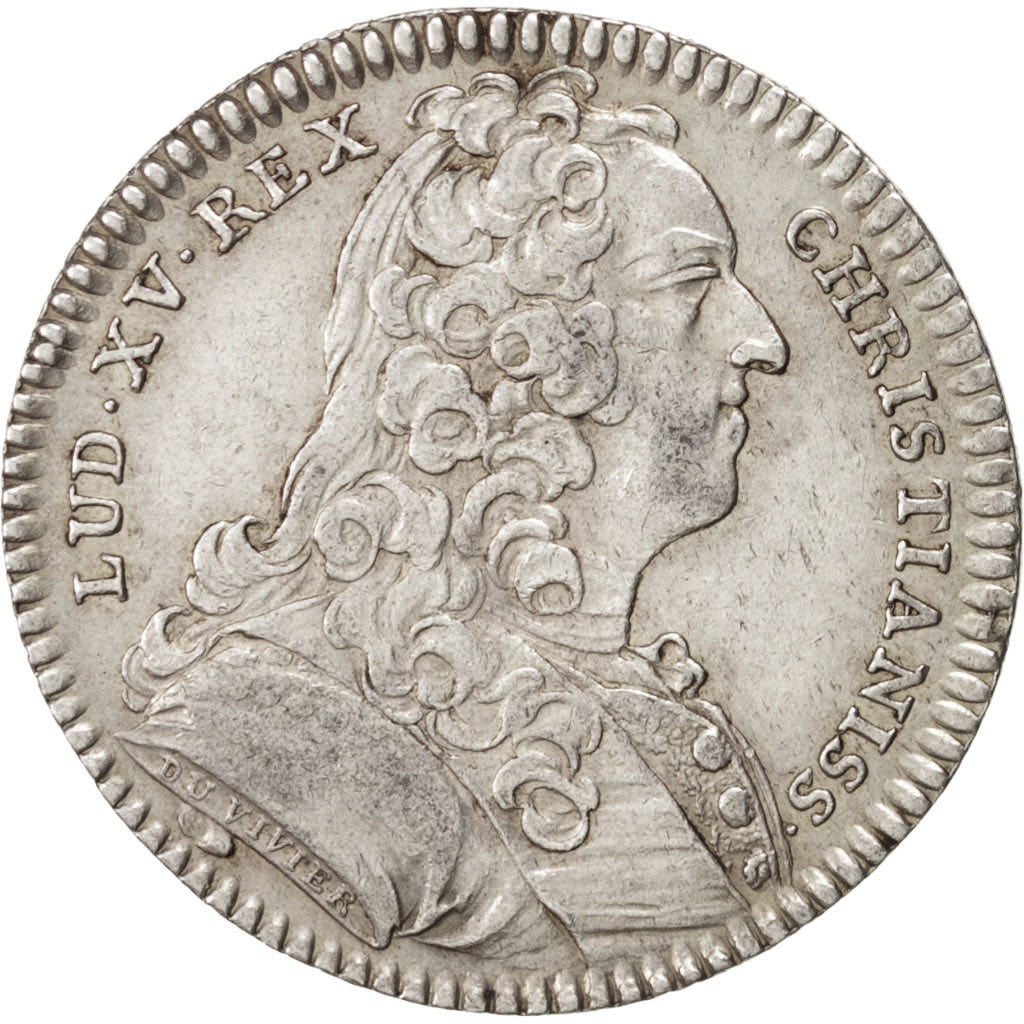 France, Token, Royal, Louis XV, 1737, AU(55-58), Silver, Feuardent:2888
