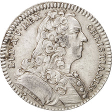 Francja, Token, Królewskie, Ludwik XV, 1737, AU(50-53), Srebro, Feuardent:2888