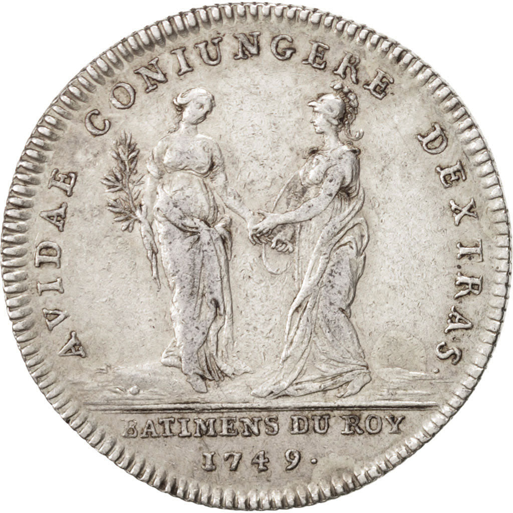 Francia, Token, Royal, Louis XV, 1749, BB+, Argento