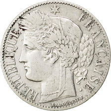 FRANCE, Cérès, Franc, 1881, Paris, KM #822.1, EF(40-45), Silver, 23, Gadoury #..