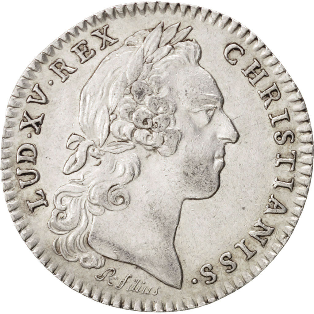 France, Token, Royal, Louis XV, 1758, AU(50-53), Silver, Feuardent:858