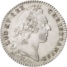 France, Token, Royal, Louis XV, 1758, AU(50-53), Silver, Feuardent:858