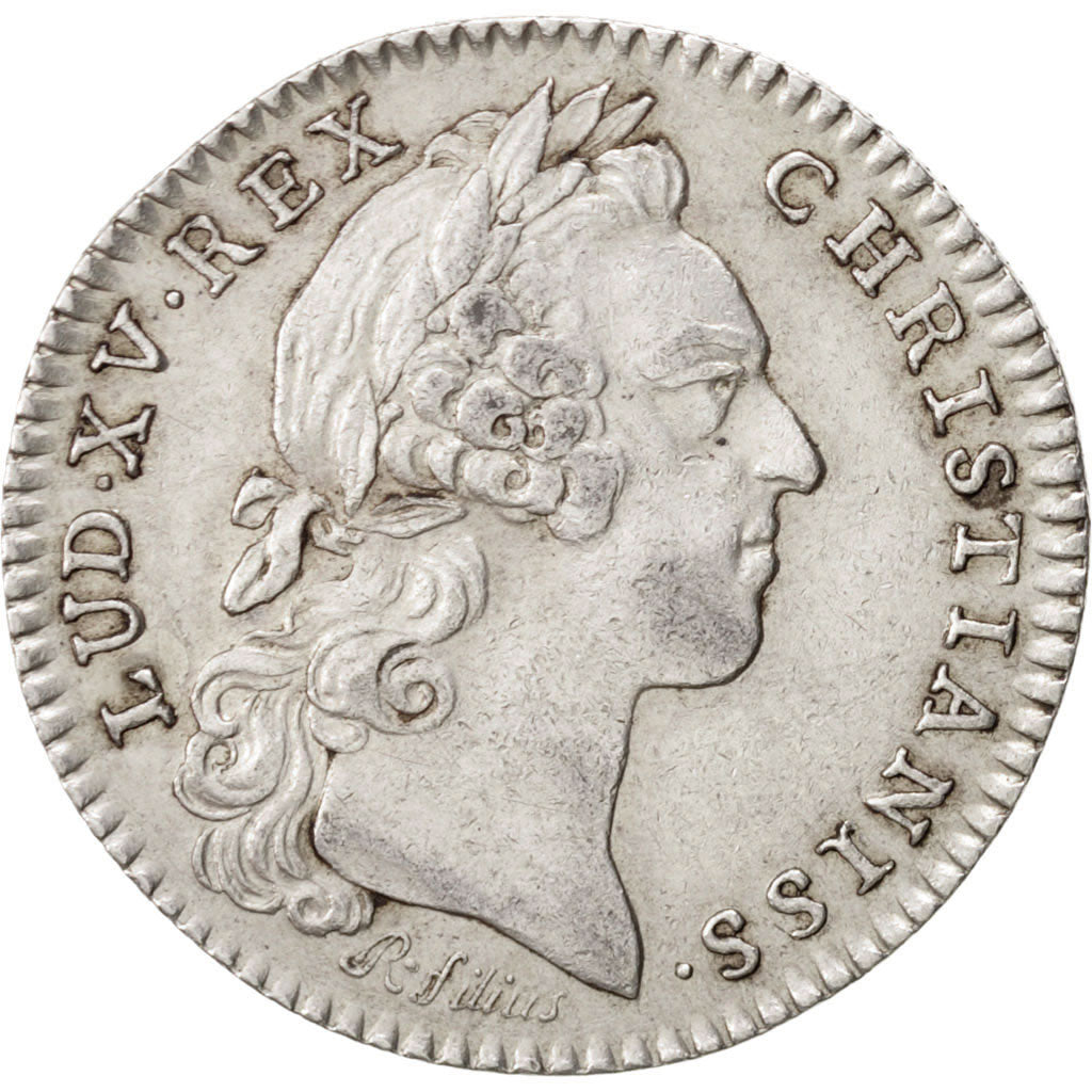 France, Token, Royal, Louis XV, 1758, AU(55-58), Silver, Feuardent:858