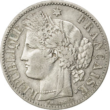 FRANCE, Cérès, 2 Francs, 1872, Paris, KM #817.1, VF(30-35), Silver, 27, Gadoury