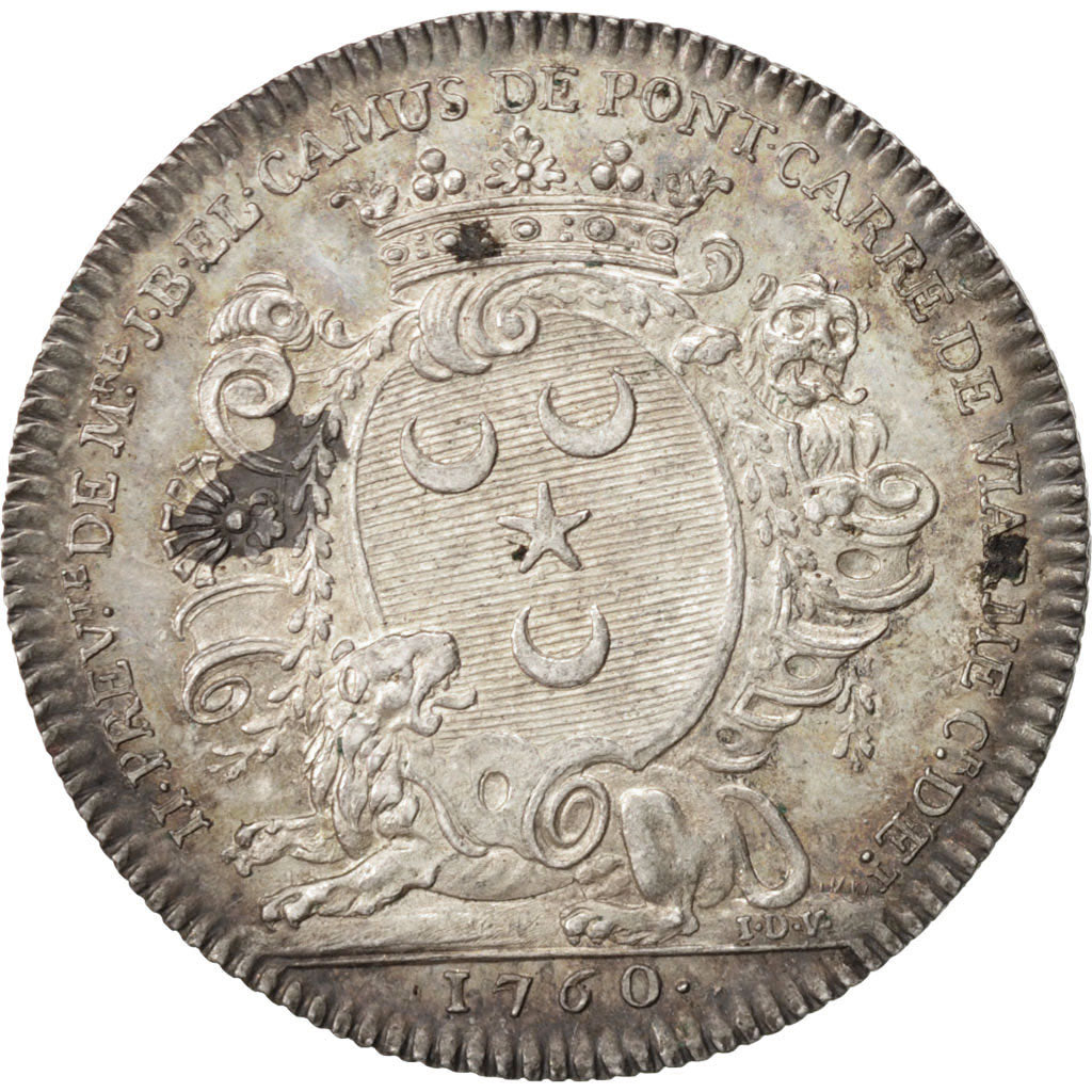 France, Jeton, Royal, Louis XV, 1760, SUP, Argent, Feuardent:3729