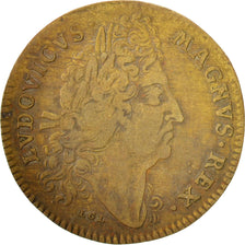 France, Token, Royal, Louis XIV, VF(30-35), Copper
