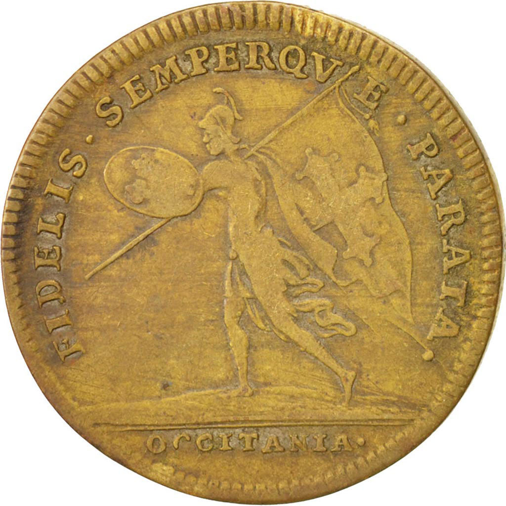 France, Token, Royal, Louis XIV, VF(30-35), Copper