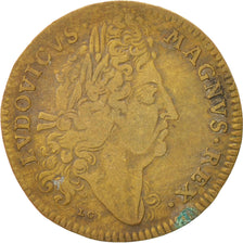 Francia, Token, Royal, Louis XIV, BC+, Latón, Feuardent:12789