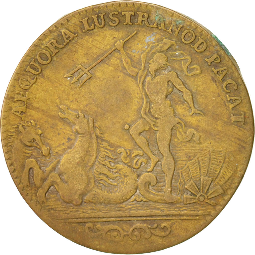 Francia, Token, Royal, Louis XIV, BC+, Latón, Feuardent:12789