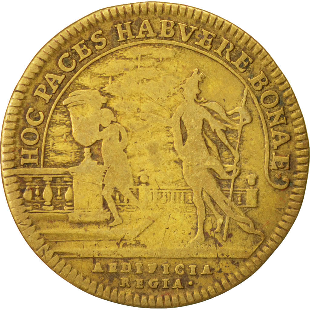 France, Royal, Louis XIV, Bâtiments du roi, 25mm, Token
