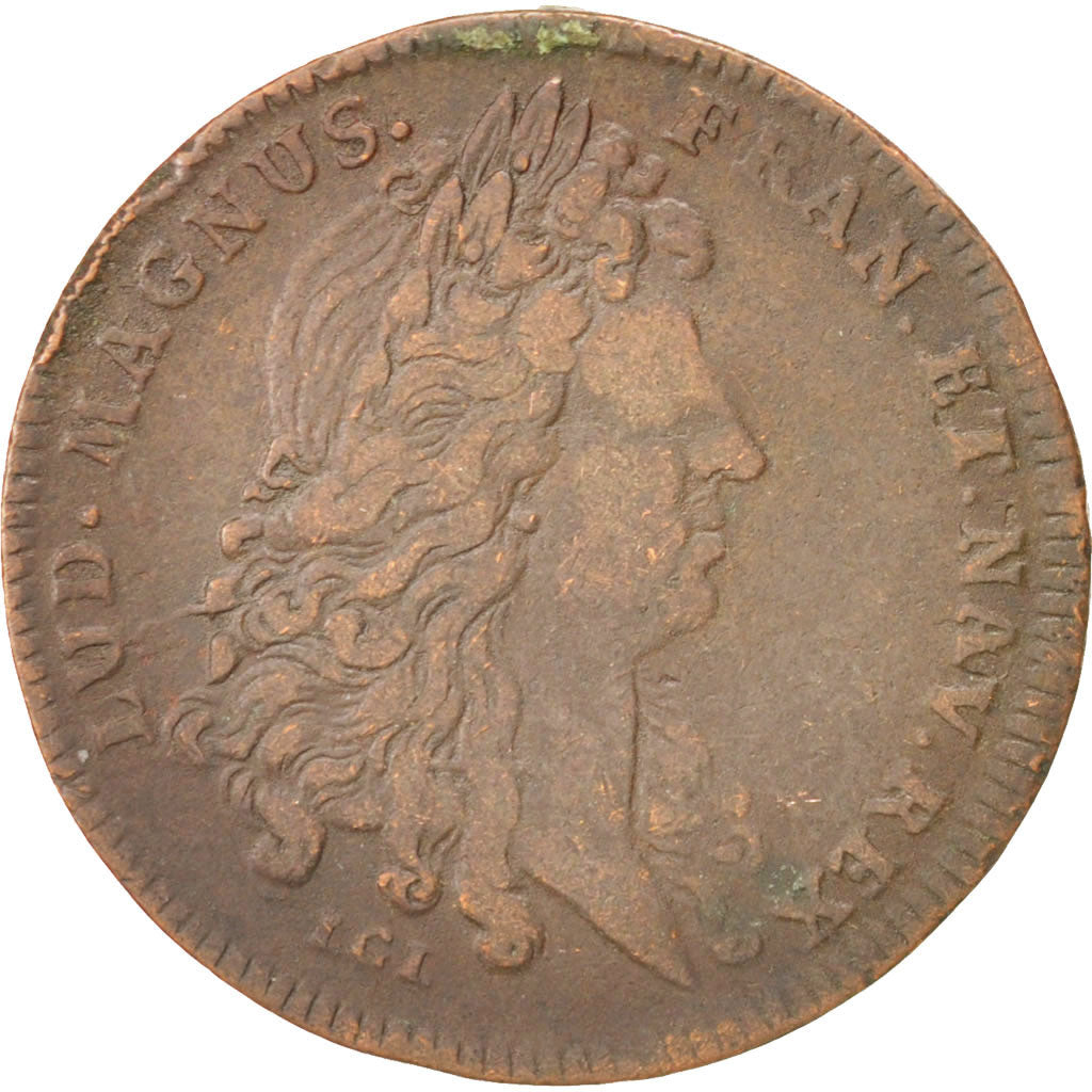 Francia, Token, Royal, Louis XIV, BB, Rame, Feuardent:923