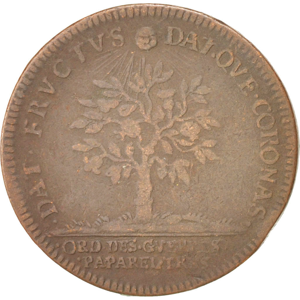 Francia, Token, Royal, Louis XIV, BB, Rame, Feuardent:923