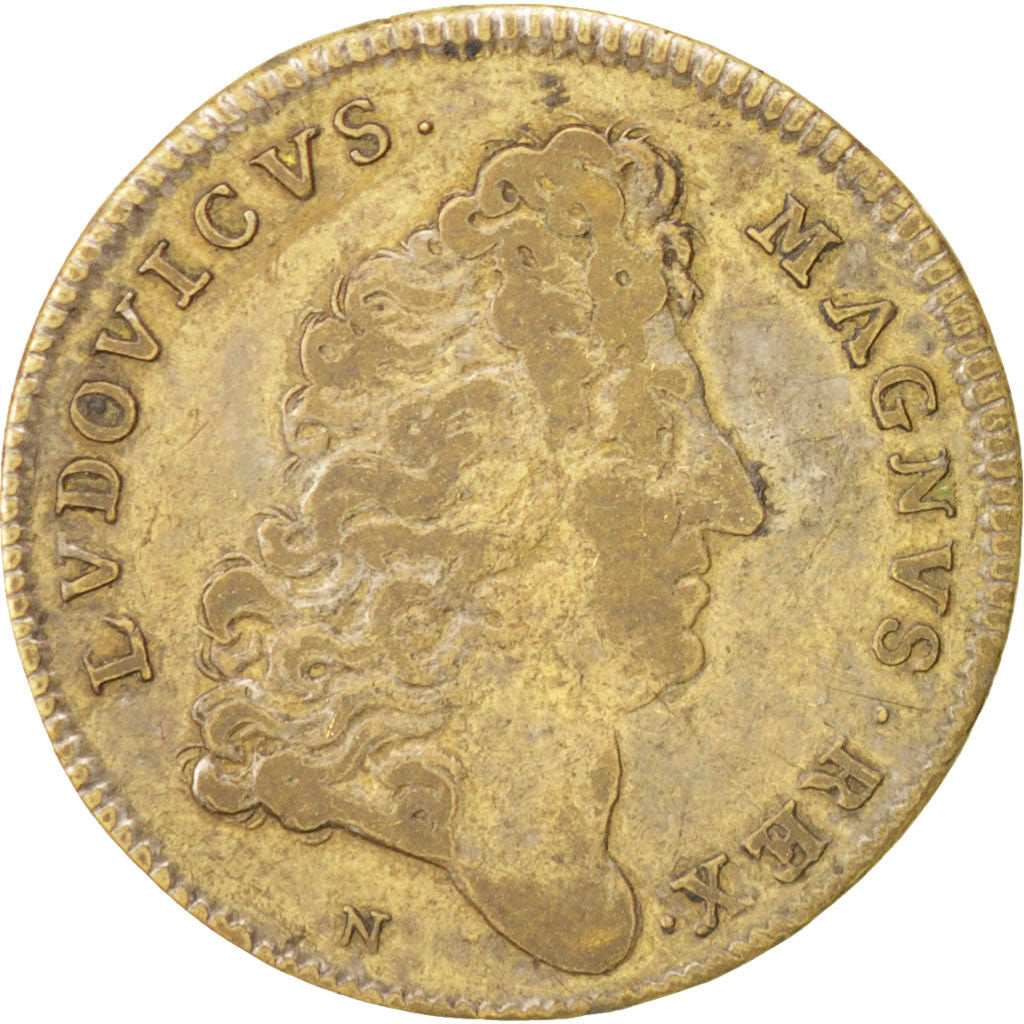 France, Token, Royal, Louis XIV, VF(20-25), Brass