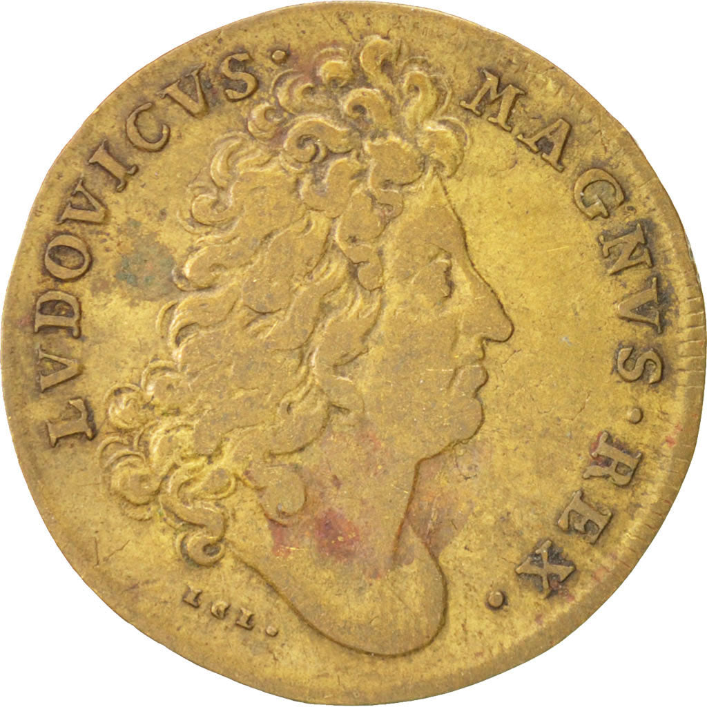 France, Token, Royal, Louis XIV, EF(40-45), Brass, Feuardent:14728