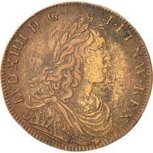 France, Token, Royal, Louis XIV, VF(30-35), Copper