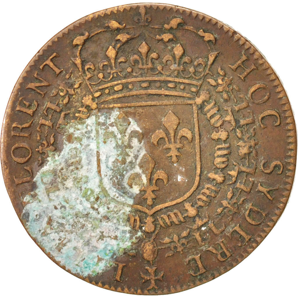France, Token, Royal, Louis XIV, VF(30-35), Copper