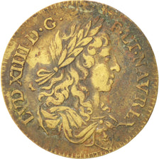France, Token, Royal, Louis XIV, AU(55-58), Brass