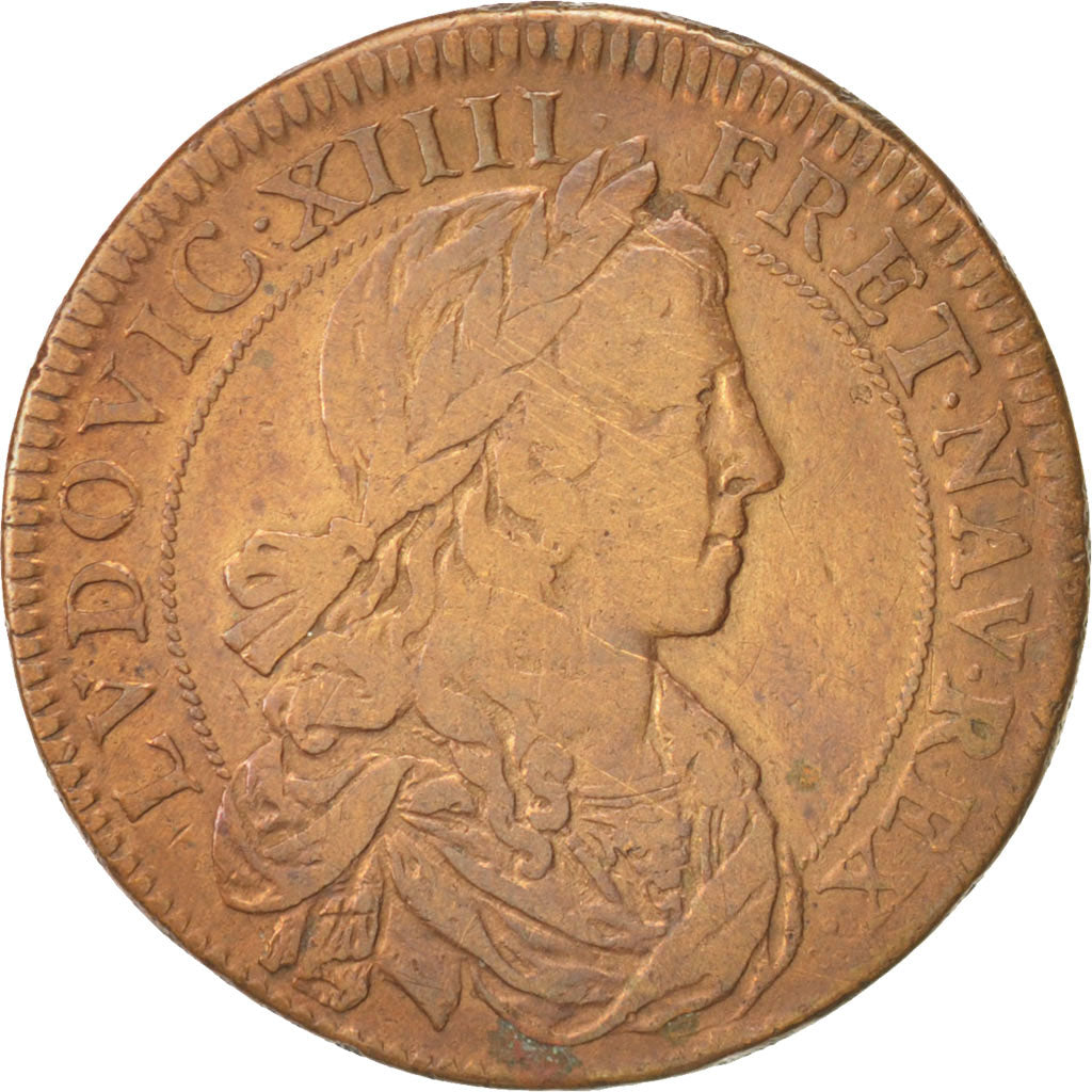 France, Royal, Louis XIV, Picardie, 1656, 27mm, Token