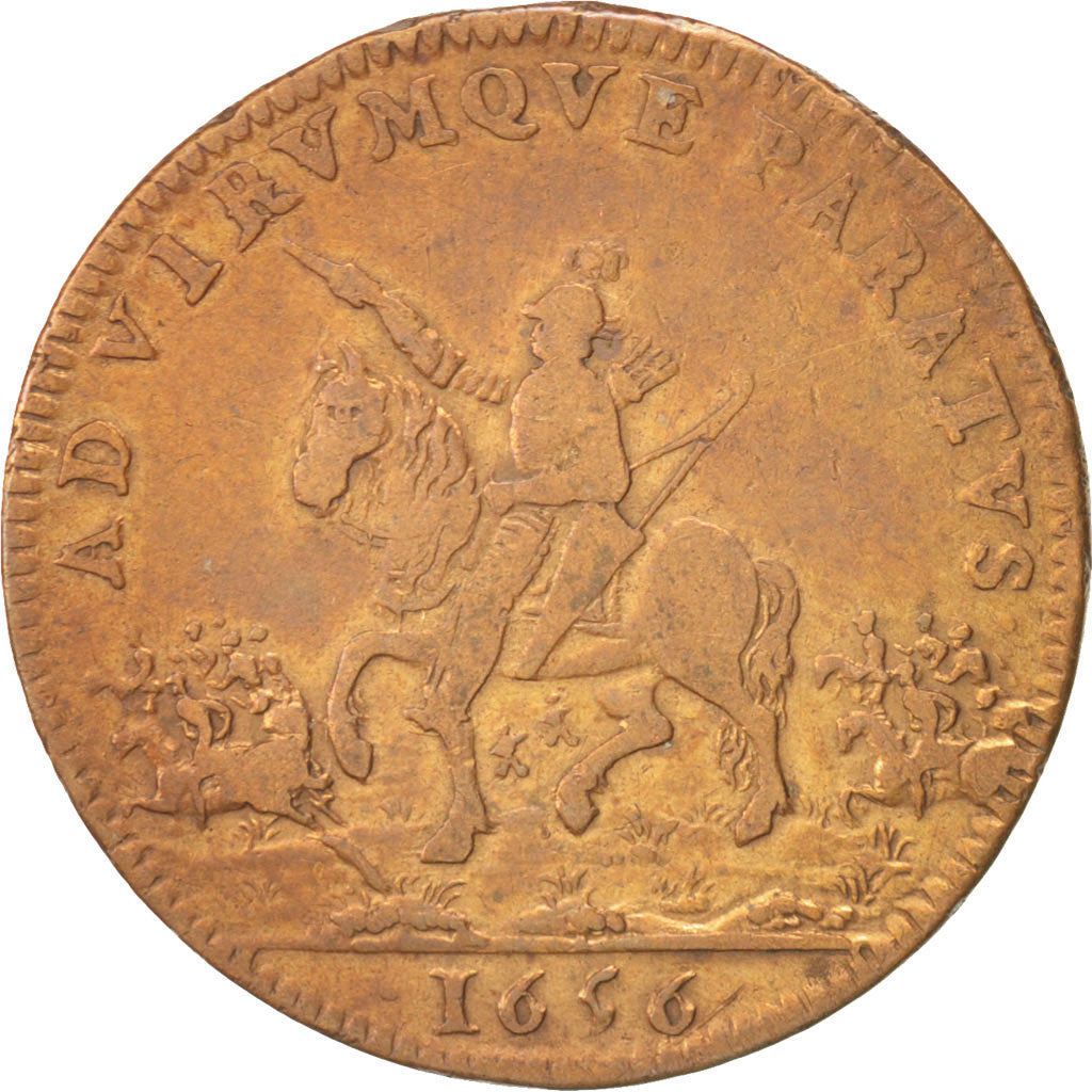 France, Royal, Louis XIV, Picardie, 1656, 27mm, Token
