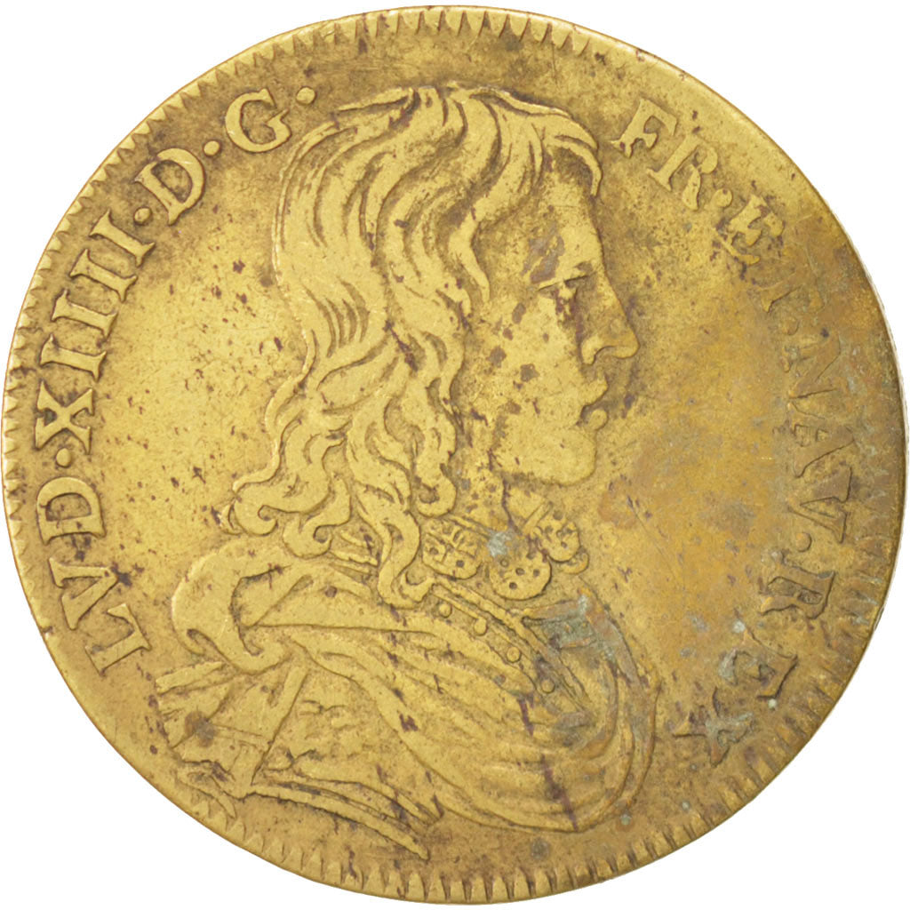 France, Token, Royal, Louis XIV, AU(50-53), Brass