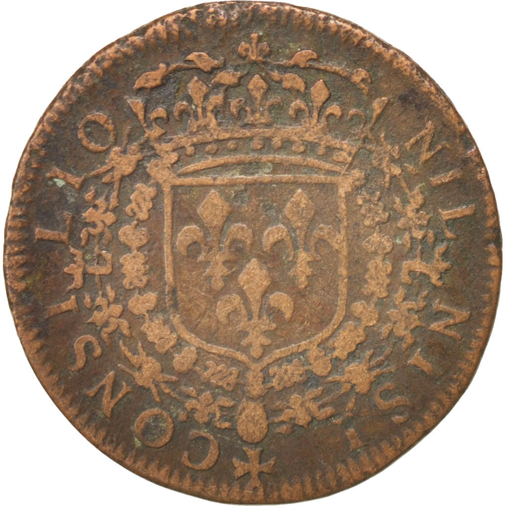 France, Royal, Louis XIV, 25mm, Token