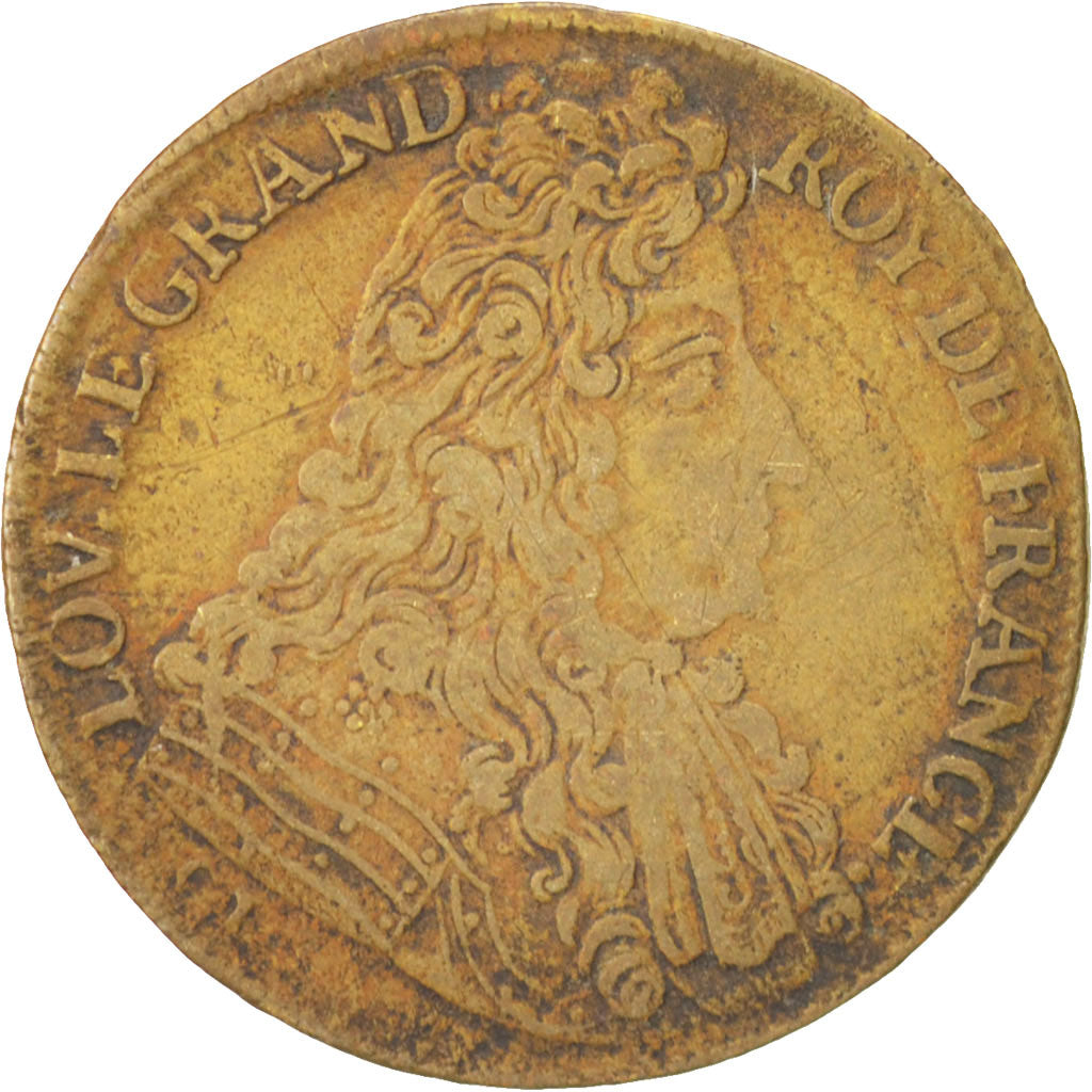 Frankreich, Token, Royal, Louis XIV, S+, Messing, Feuardent:923