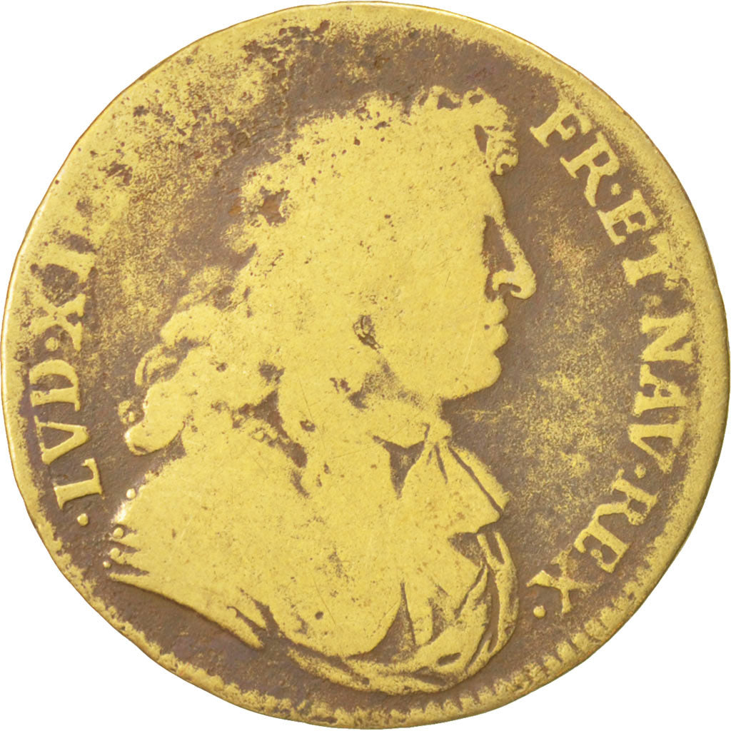 France, Token, Royal, Louis XIV, VF(20-25), Brass, Feuardent:12663