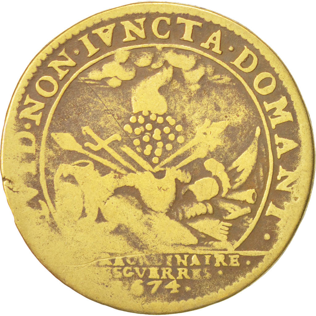 France, Token, Royal, Louis XIV, VF(20-25), Brass, Feuardent:12663
